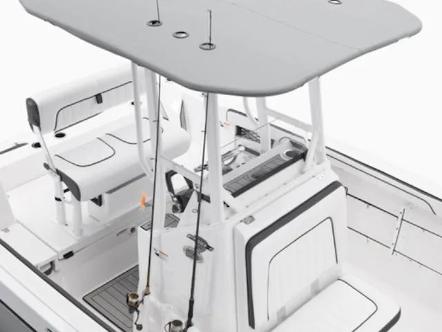 Slide: The Image of 2025 Yamaha Boats 222 FSH Sport, featuring sleek seating and modern design elements. - 7