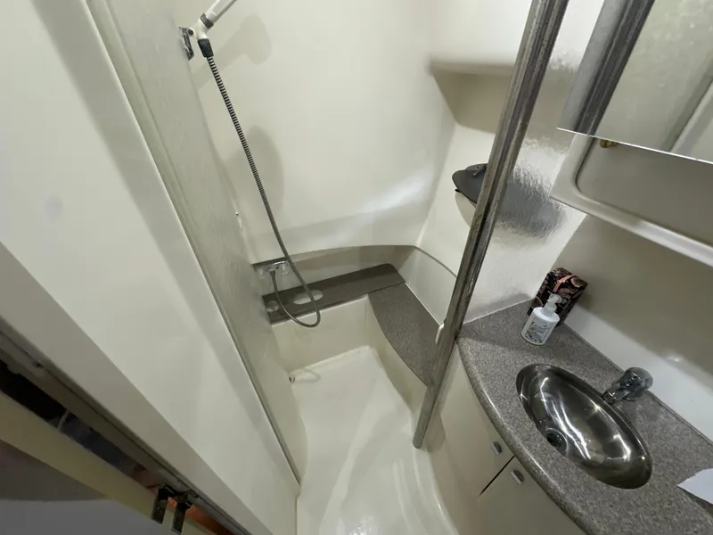 Slide: The Image of Bathroom interior of a 2000 Formula 40 PC yacht with shower and sink. - 30