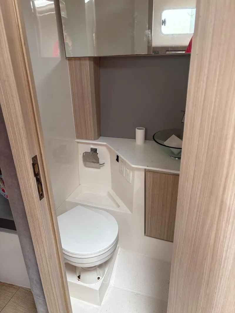 Slide: The Image of Modern bathroom in 2023 Hanover 377, featuring compact design and sleek fixtures. - 18