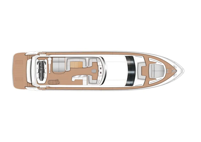 Slide: The Image of Manufacturer Provided Image: Princess 88 Motor Yacht Optional Flybridge Layout Plan - 45