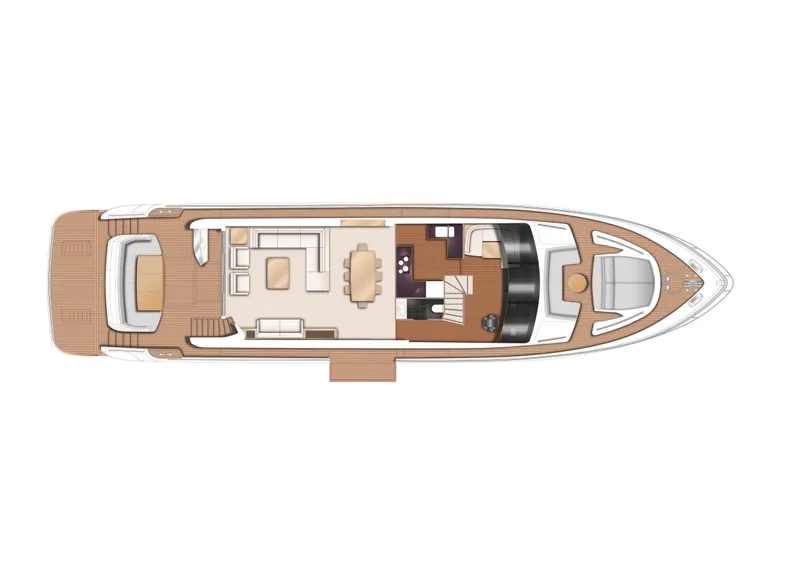 Slide: The Image of Manufacturer Provided Image: Princess 88 Motor Yacht Upper Deck Layout Plan - 47