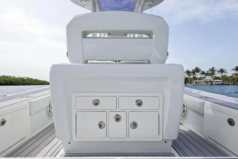 Slide: The Image of 2018 Barker Boatworks 26 Calibogue Bay interior with storage compartments, ocean view. - 31