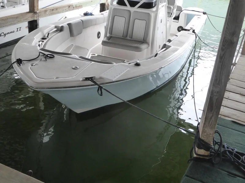 Slide: The Image of 2022 Sea Fox 248 Commander boat docked in marina. - 4