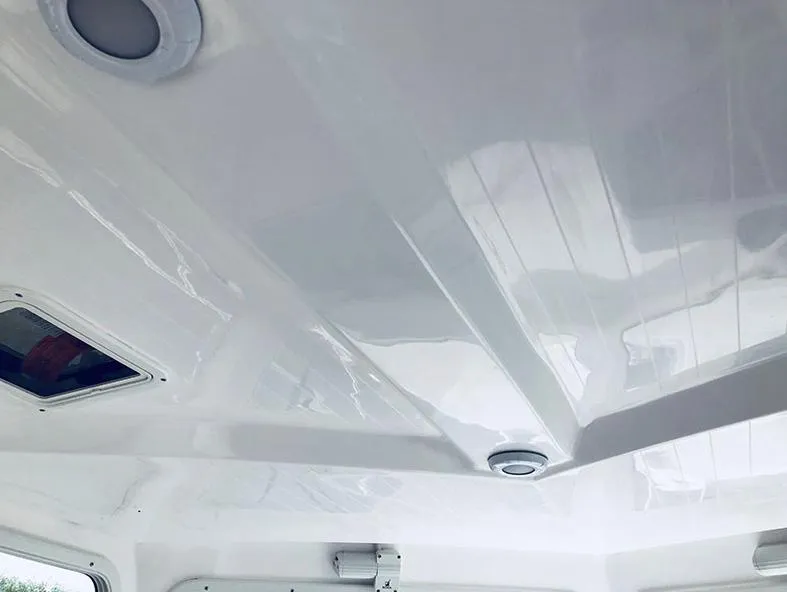 Slide: The Image of 2024 NorthCoast 285HT boat interior ceiling with built-in lighting fixtures. - 15