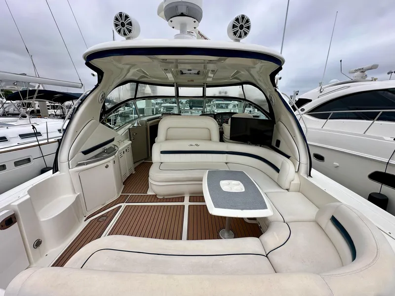 Slide: The Image of 2006 Sea Ray 44 Sundancer yacht with spacious seating and modern amenities. - 7