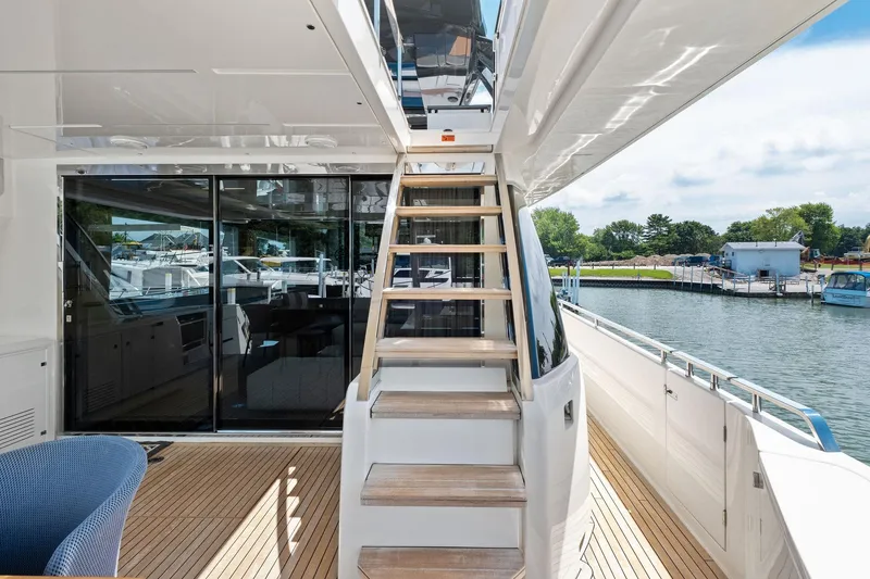 Slide: The Image of Luxurious 2018 Ferretti Yachts 780 with elegant deck and modern interior design. - 21