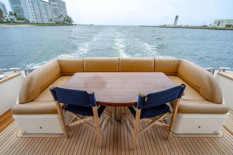 Slide: The Image of Luxury seating area on 2012 Princess 72 Motor Yacht, overlooking ocean view. - 31