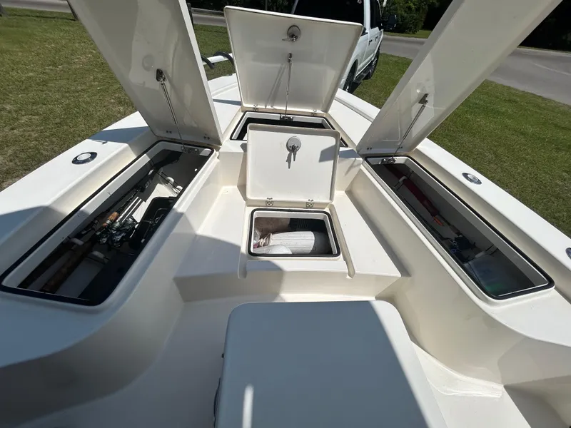 Slide: The Image of Electrical system of a 2023 Pathfinder 2300 HPS boat, featuring batteries and wiring. - 43