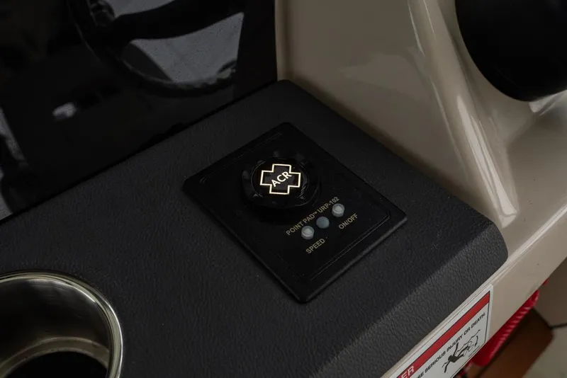 Slide: The Image of Control panel on 2024 Boston Whaler 405 Conquest boat, featuring ACR point pad. - 41