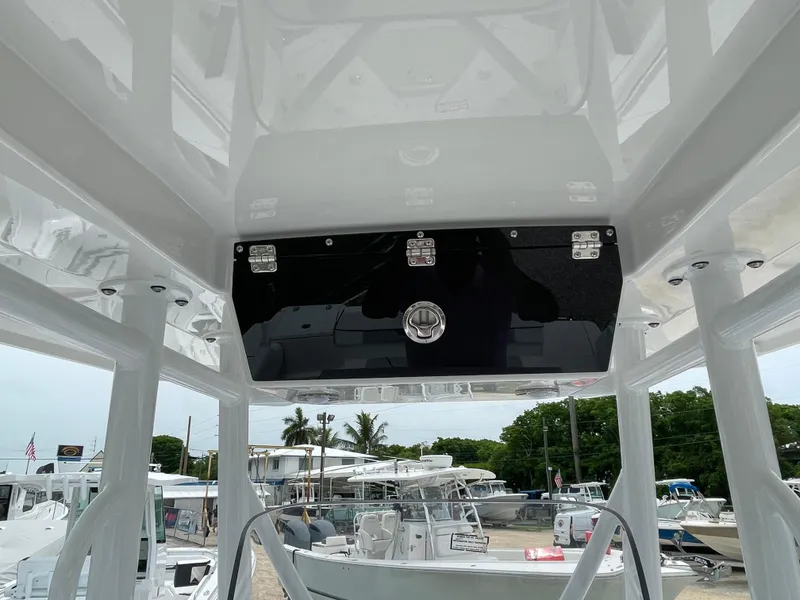 Slide: The Image of 2026 Blackfin 222CC boat interior with sleek design and modern features. - 15