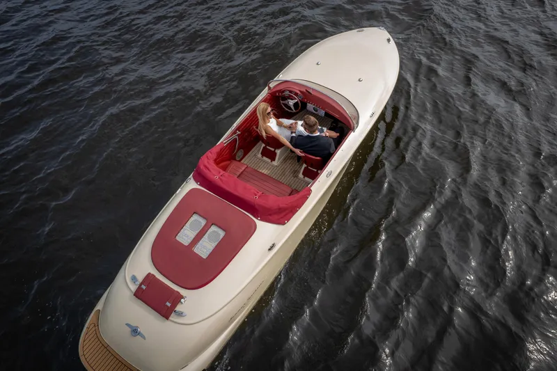 The Image of 2025 Seven Seas Yachts Venus Speedster cruising on water, top view. - 1