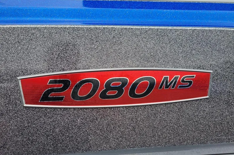 Slide: The Image of Ranger 2080 Angler 2025 model badge on metallic surface. - 6