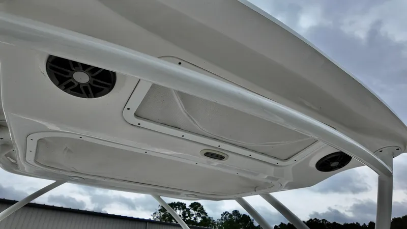 Slide: The Image of 2023 Sea Fox 226 Traveler boat roof with speakers and ventilation system. - 11