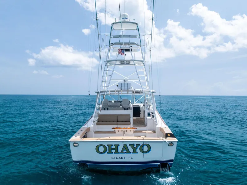 Slide: The Image of 2010 Viking 52 Open yacht "OHAYO" on open sea, Stuart, FL. - 10