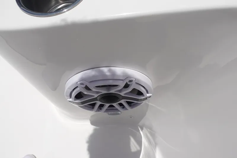 Slide: The Image of Speaker on 2025 Sea Fox 328 Commander boat, white surface detail. - 23