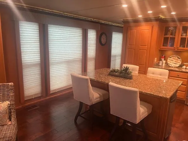 Slide: The Image of Luxurious 2009 Horizon 18 x 85 houseboat interior with elegant kitchen and dining area. - 17