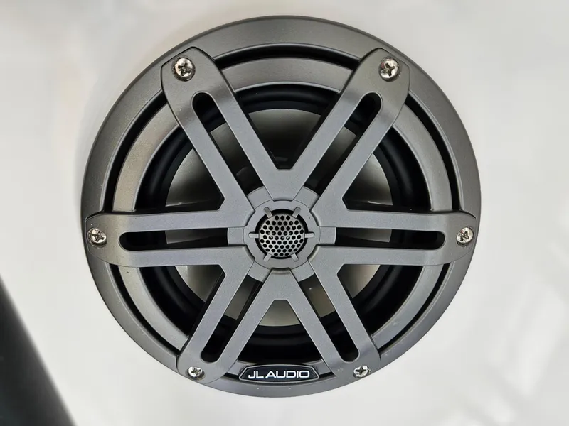 Slide: The Image of JL Audio speaker on 2025 Sea Hunt Ultra 219 boat, featuring a sleek, modern design. - 15
