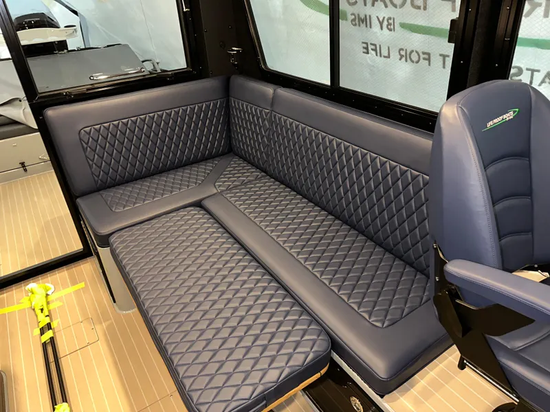 Slide: The Image of Luxurious interior of 2023 Life Proof 35 Full Cabin with quilted seating. - 10