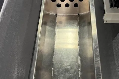 Slide: The Image of Interior view of 2026 Duckworth 22 Pacific Pro boat, showcasing metal compartment design. - 14