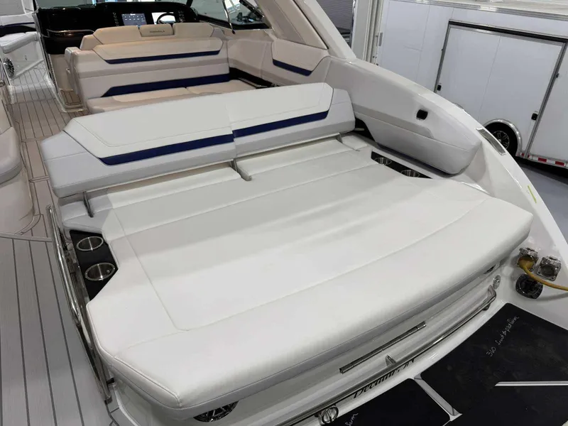 Slide: The Image of 2026 Formula 360 Crossover Bowrider I/O interior with spacious seating and modern design. - 10