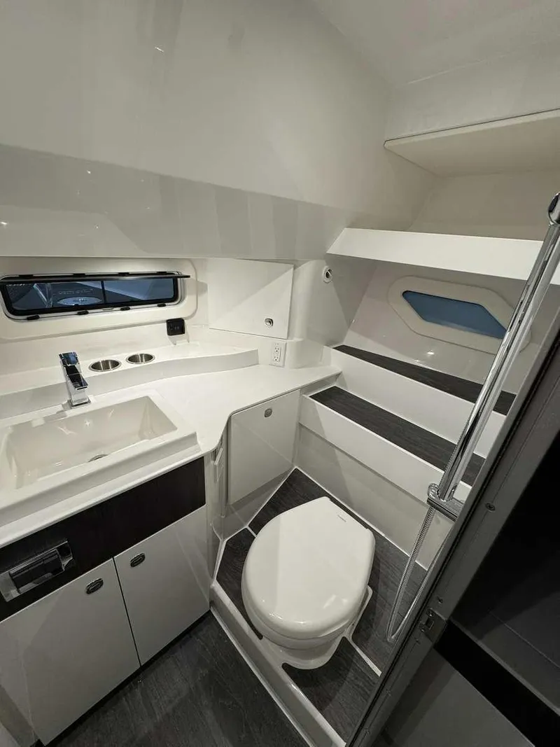 Slide: The Image of Modern bathroom interior of 2026 Formula 360 Crossover Bowrider I/O boat. - 32