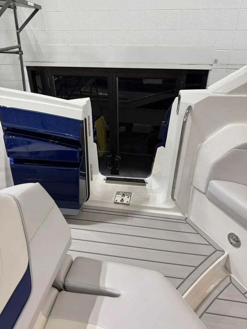 Slide: The Image of 2026 Formula 360 Crossover Bowrider I/O interior with sleek seating and modern design. - 33