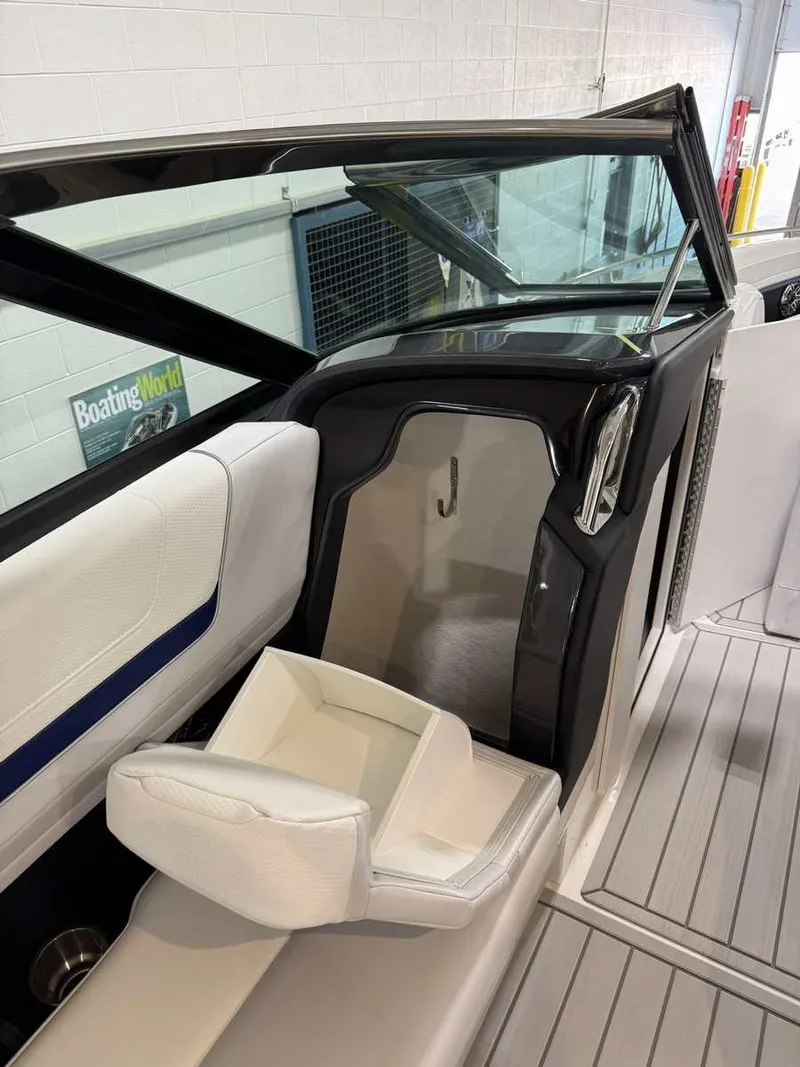 Slide: The Image of 2026 Formula 360 Crossover Bowrider I/O interior with sleek seating and modern design. - 42