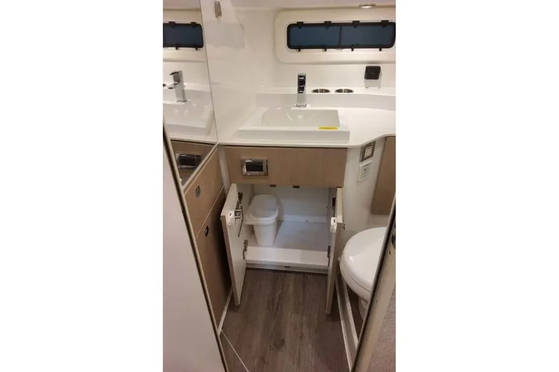 Slide: The Image of Modern bathroom interior of 2027 Formula 360 Crossover Bowrider I/O boat. - 71