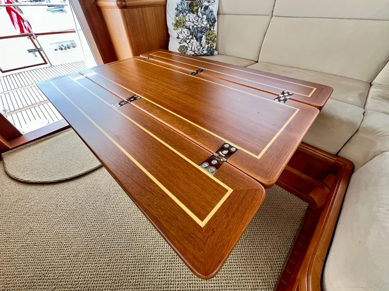 Slide: The Image of Luxurious wooden table on 2008 Grand Banks 47 Heritage EU yacht interior. - 20