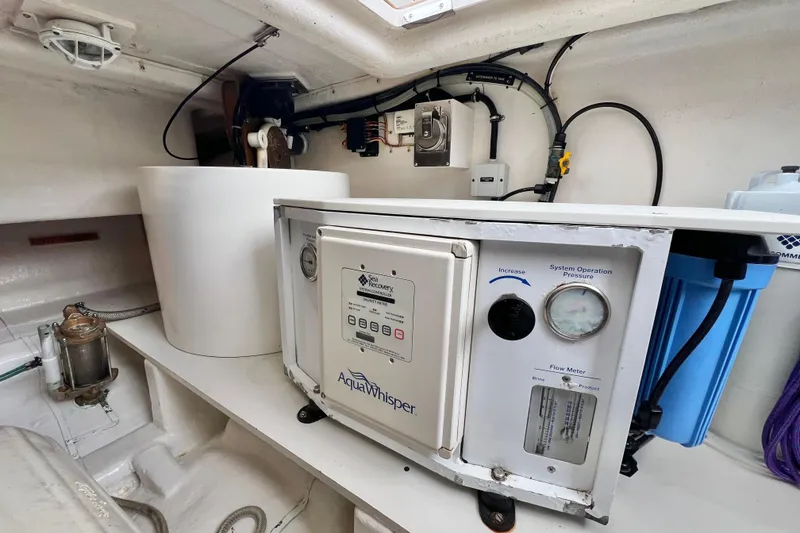 Slide: The Image of Engine room of 2008 Grand Banks 47 Heritage EU with Aqua Whisper watermaker system. - 78