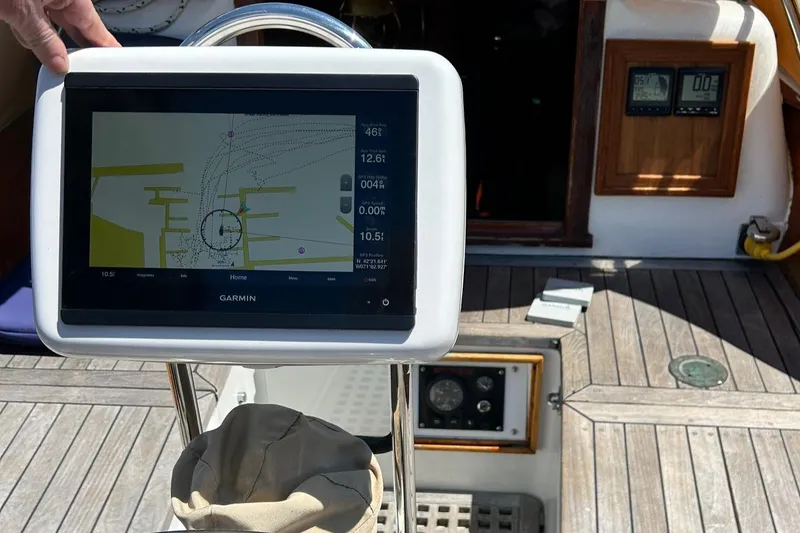 Slide: The Image of Navigation system on 1967 LeComte Northeast 38 sailboat deck. - 12
