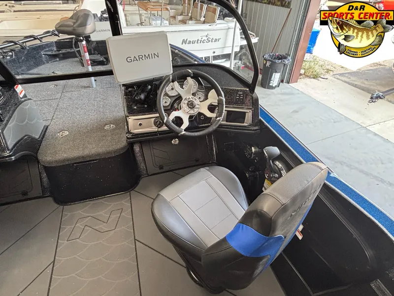 Slide: The Image of Interior of 2025 Nitro ZV20 Sport Pro boat with Garmin navigation system. - 11