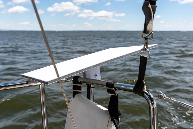 Slide: The Image of Sailing on a 2023 Hanse 348 yacht with clear skies and calm waters. - 26