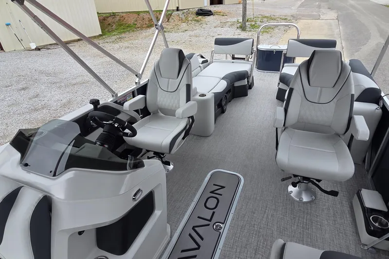 Slide: The Image of 2025 Avalon Platinum LSZ 2585 Quad Lounger Shift interior with luxurious seating and modern design. - 5