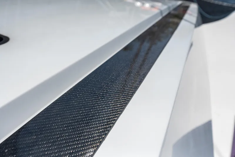 Slide: The Image of Close-up of 2019 McConaghy MC60 yacht's sleek carbon fiber detail. - 20