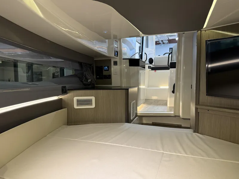 Slide: The Image of Interior of 2025 Navan C30 boat, featuring modern design and comfortable sleeping area. - 47