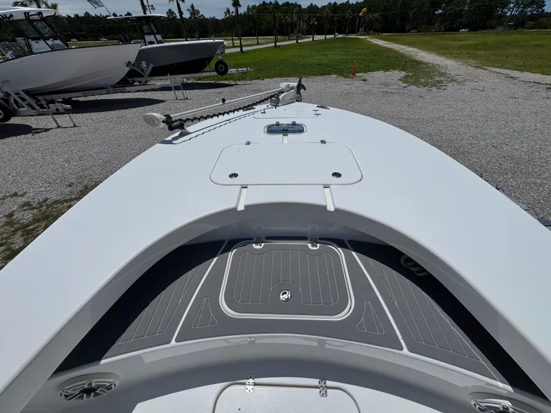 Slide: The Image of 2021 ZCB 26 Freemason boat deck, featuring sleek design and modern fittings. - 15