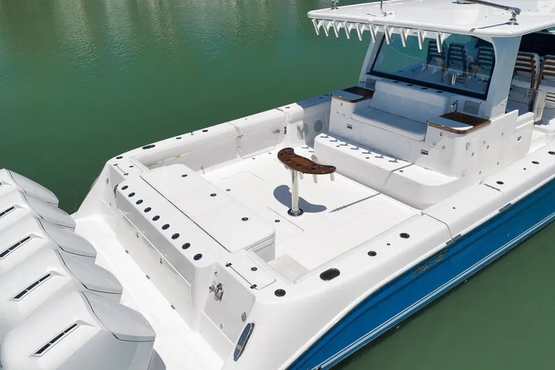 Slide: The Image of 2024 HCB 65 Estrella boat with spacious deck and luxurious design. - 10
