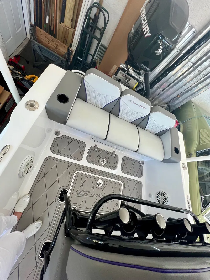 Slide: The Image of Interior view of a 2018 Concept 23 boat with Mercury engine. - 11