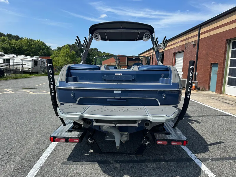Slide: The Image of Rear view of a 2022 MB F22 Tomcat Alpha boat on a trailer. - 5