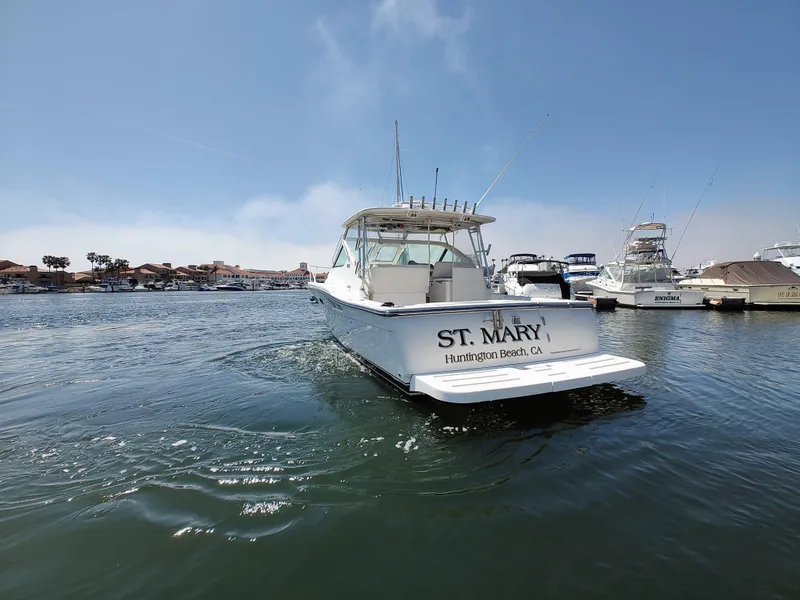 Slide: The Image of 2008 Tiara Yachts 3200 Open boat named "St. Mary" in Huntington Beach marina. - 6