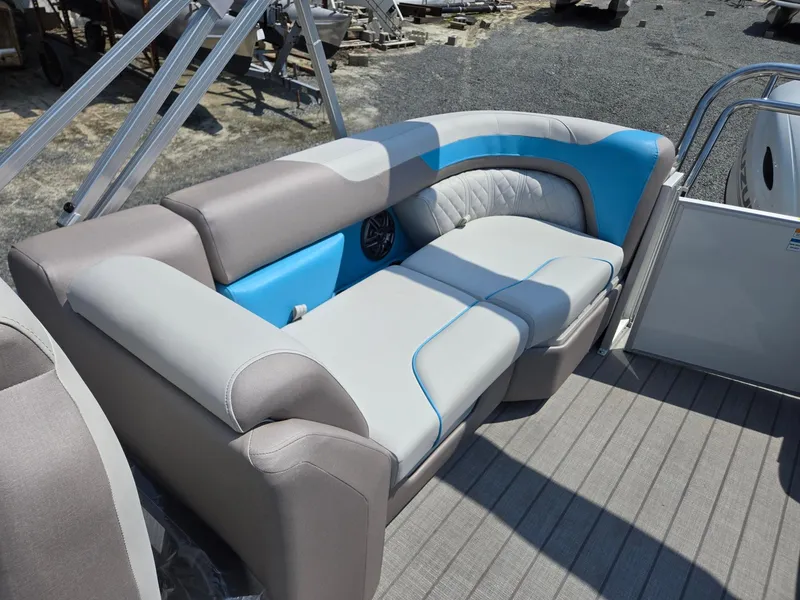 Slide: The Image of Luxurious seating on 2026 Godfrey SWEETWATER 2286 SB pontoon boat, featuring modern design and comfort. - 23