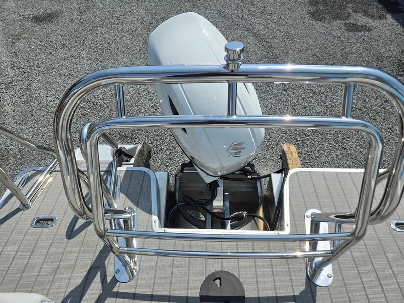 Slide: The Image of 2026 Godfrey SWEETWATER 2286 SB boat with outboard motor and stainless steel railing. - 25