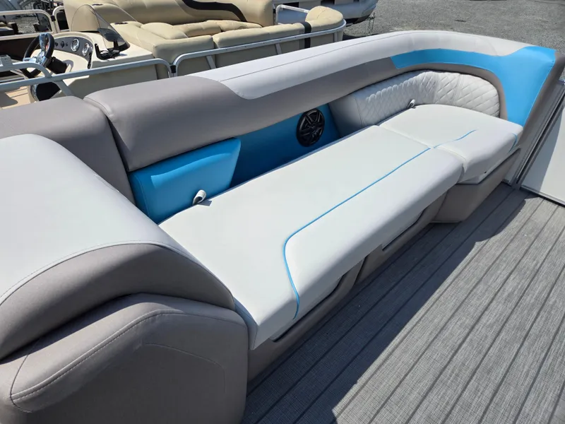 Slide: The Image of Luxurious seating on 2026 Godfrey SWEETWATER 2286 SB pontoon boat, featuring modern design and comfort. - 36