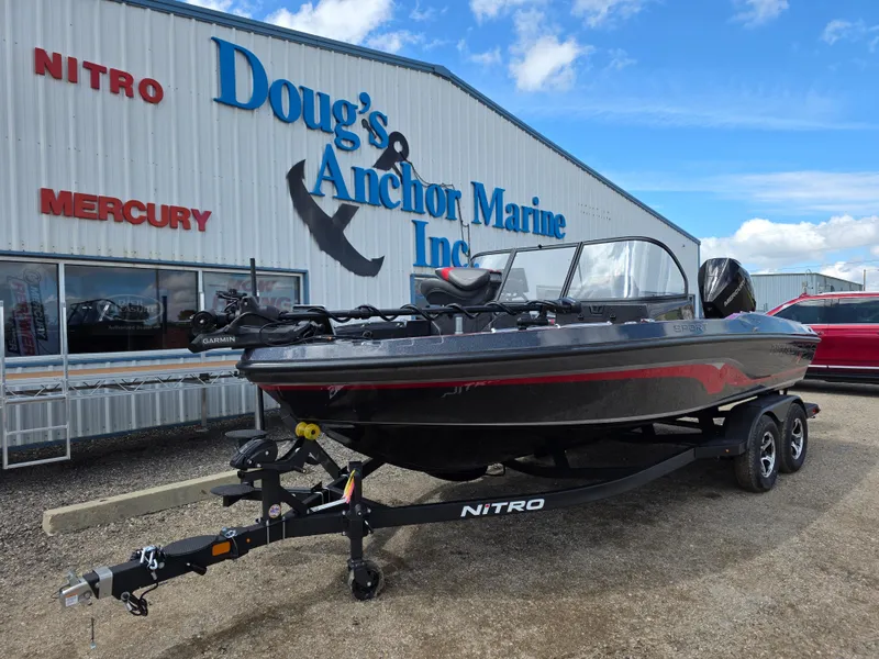 The Image of 2025 Nitro ZV-20 SPORT boat on trailer at Doug's Anchor Marine dealership. - 0