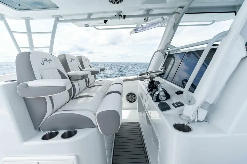 Slide: The Image of 2021 Yellowfin 42 Center Console Fin & Tonic - Helm Seating - 16
