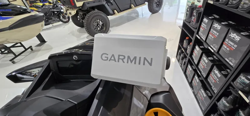 Slide: The Image of 2025 Sea-Doo Fishpro Trophy 170 with Garmin display in showroom. - 5