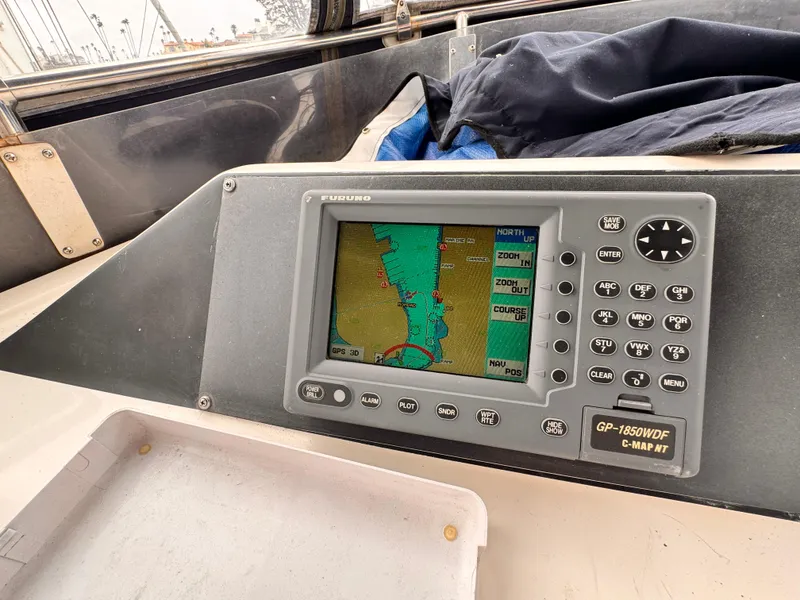 Slide: The Image of Navigation system on 1985 Symbol 51 Cockpit Motor Yacht dashboard. - 29