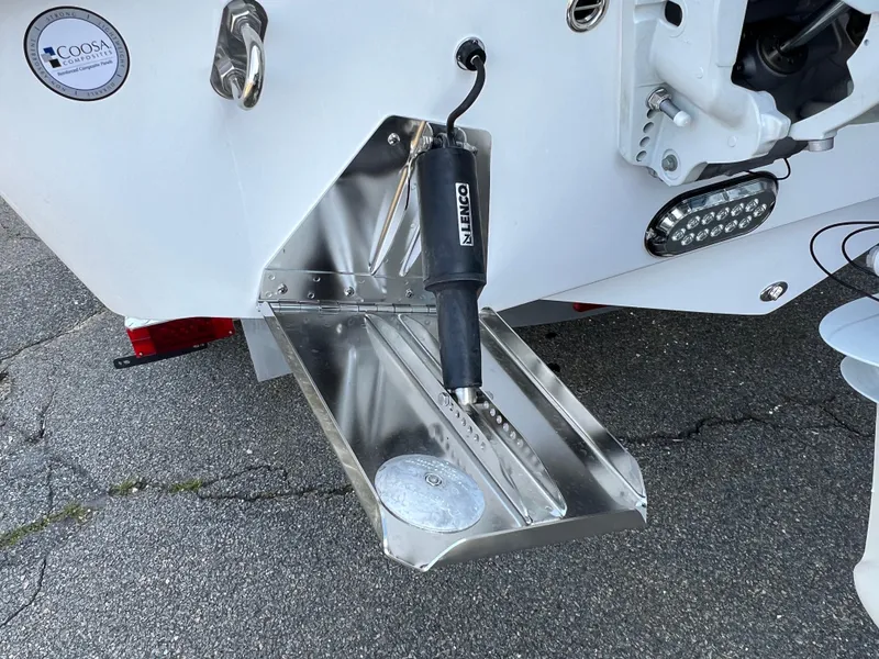 Slide: The Image of 2026 Cape Horn 24XS boat with trim tab and hydraulic actuator. - 17