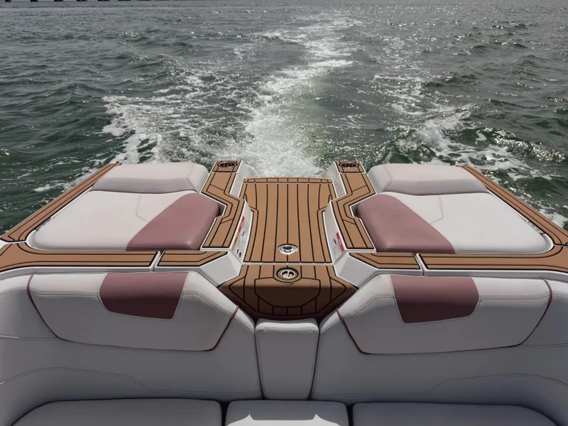 Slide: The Image of 2019 Nautique Super Air Nautique GS24 boat interior with water view. - 25